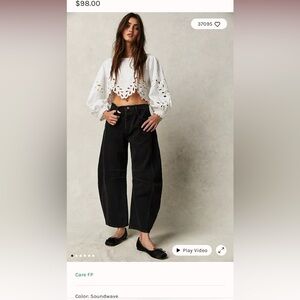 Free People Mid rise Barrel Jeans